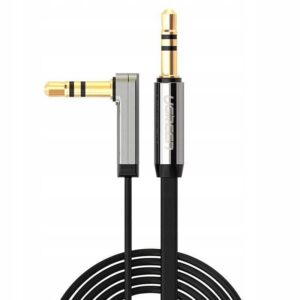 Kątowy kabel mini jack 3,5mm AUX UGREEN płaski 1m