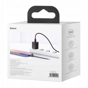 Czarna ładowarka sieciowa Baseus Super Si Quick Charger 1C 20W