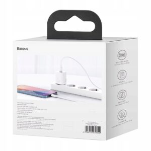 Biała ładowarka sieciowa Baseus Super Si 1C 20W z portem USB-C