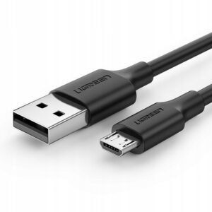 Czarny kabel USB do micro USB Ugreen o długości 0,25 m