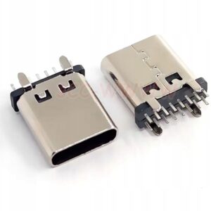 Gniazdo złącze USB typ C 3.1 pion 16pin plus 4pin do montażu