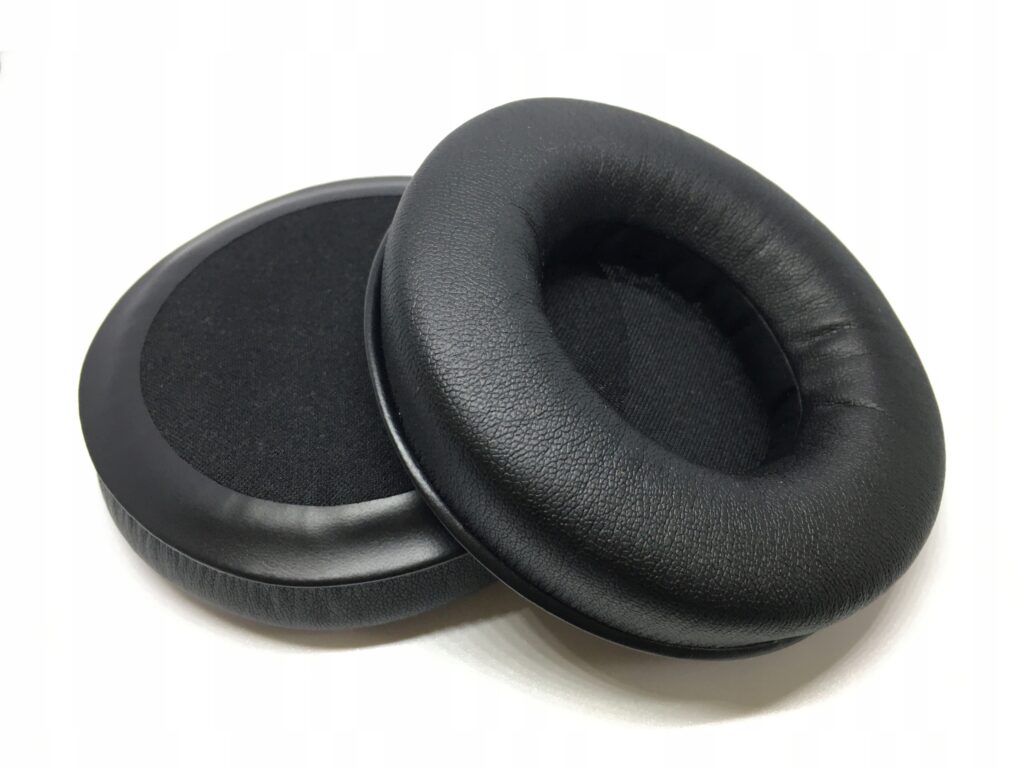 Komplet dwóch czarnych nauszników ze skóry proteinowej do słuchawek Razer Kraken