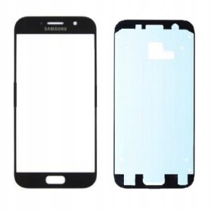 Czarna szybka ekranu LCD do Samsung Galaxy A3 2017 z klejem