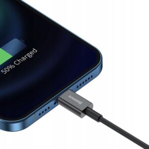 Czarny kabel Lightning Baseus Superior Series o długości 2m z wtyczkami USB i Lightning