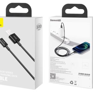Czarny kabel Baseus USB do Lightning do telefonu iPhone 1m