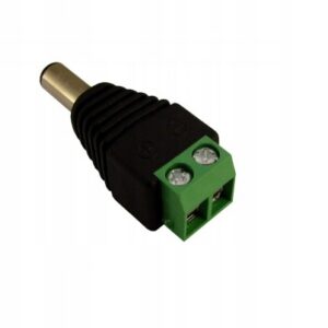 Wtyk zasilacza CCTV skręcany 2.1/5.5 mm do kamer