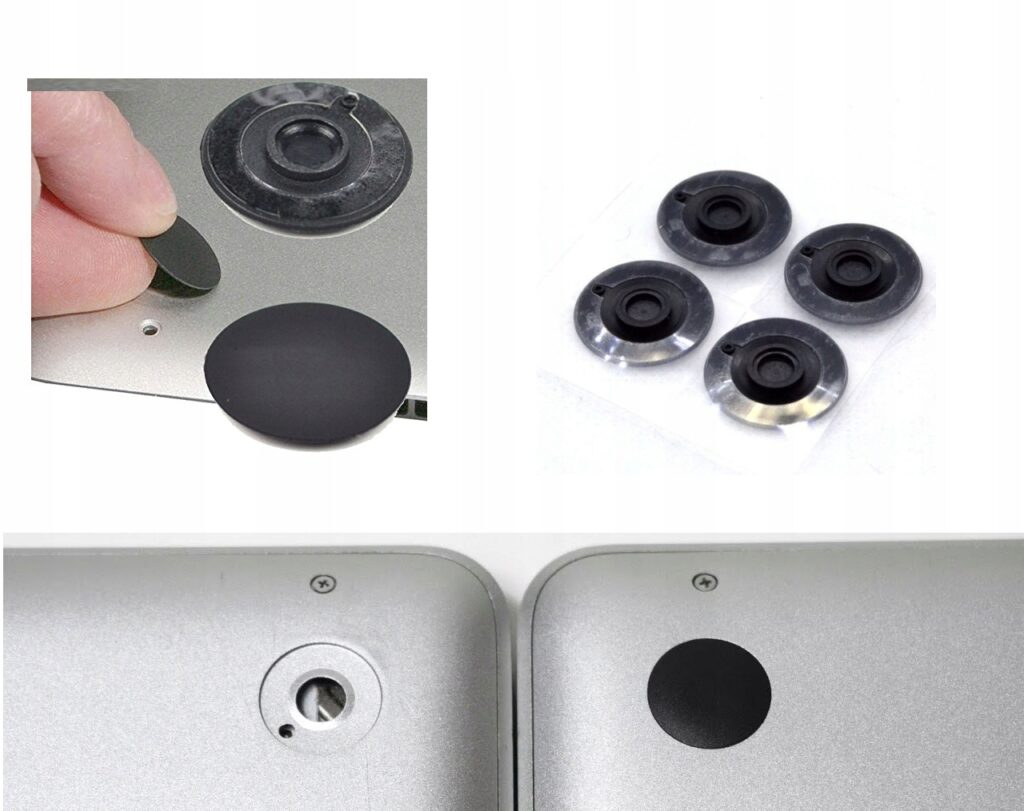 Komplet czterech gumowanych nóżek stópków do laptopa MacBook Pro A1278 A1286 A1297