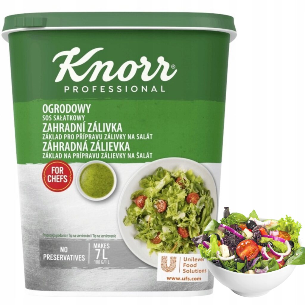 Opakowanie sosu sałatkowego ogrodowego Knorr o wadze 700 g