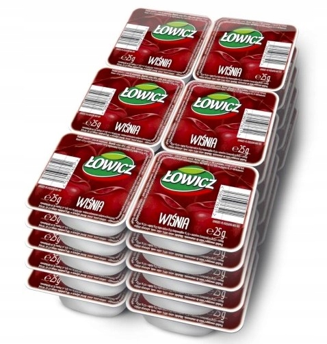 Łowicz Dżem o smaku Wiśniowym Porcja blister 30 x 25g - obrazek 2