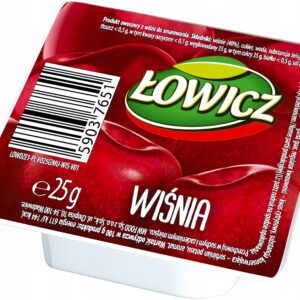 Łowicz Dżem o smaku Wiśniowym Porcja blister 30 x 25g