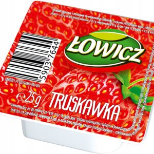 Łowicz Dżem o smaku Truskawkowym Porcja blister 30 x 25 g