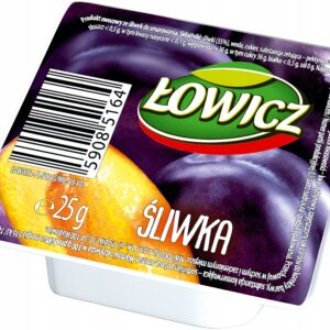 Łowicz Dżem o smaku Śliwkowym Porcja blister 30 x 25 g