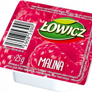 Łowicz Dżem o smaku Malinowym Porcja blister 30 x 25 g
