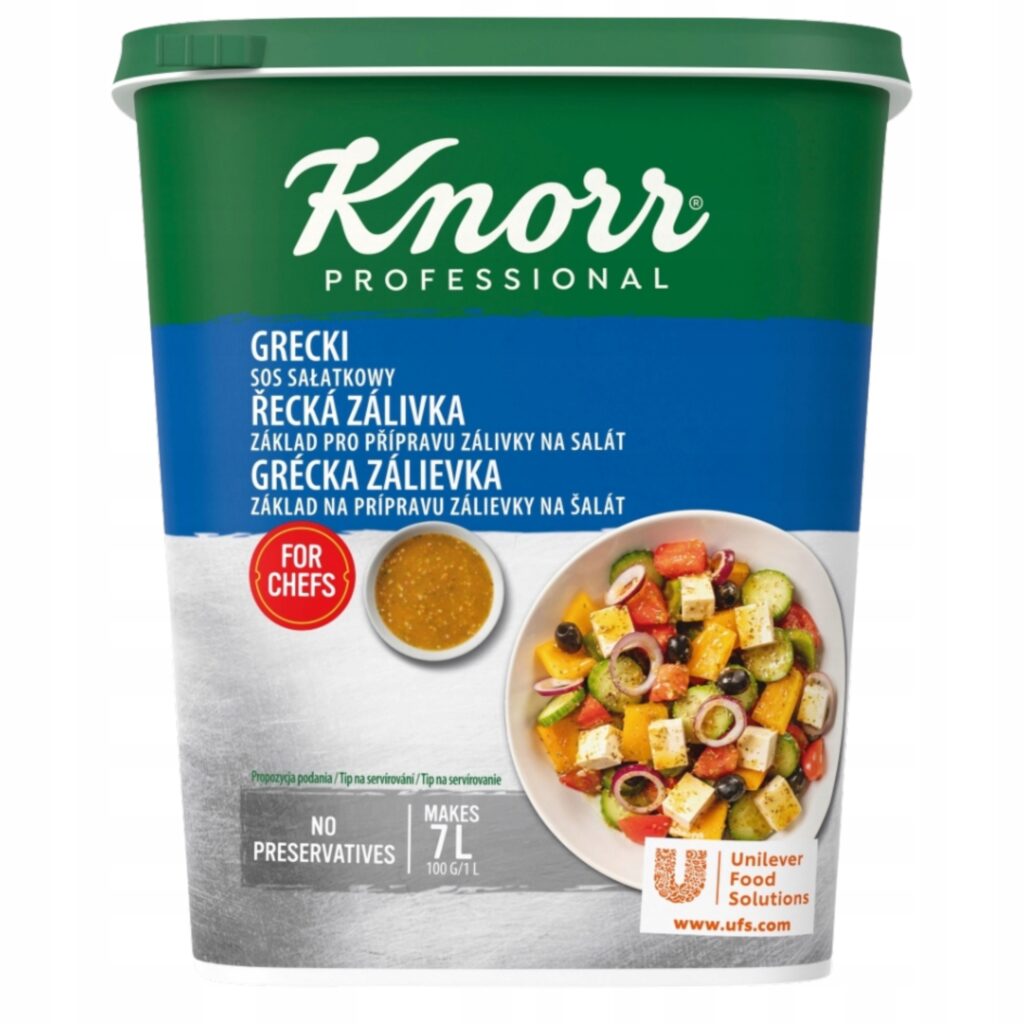 Opakowanie sosu sałatkowego Greckiego Knorr 700 g
