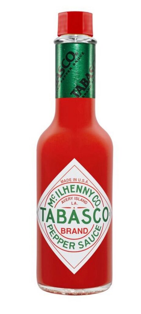 Szklana butelka o pojemności 150ml sosu TABASCO Red Original Pepper Sauce z czerwoną etykietą