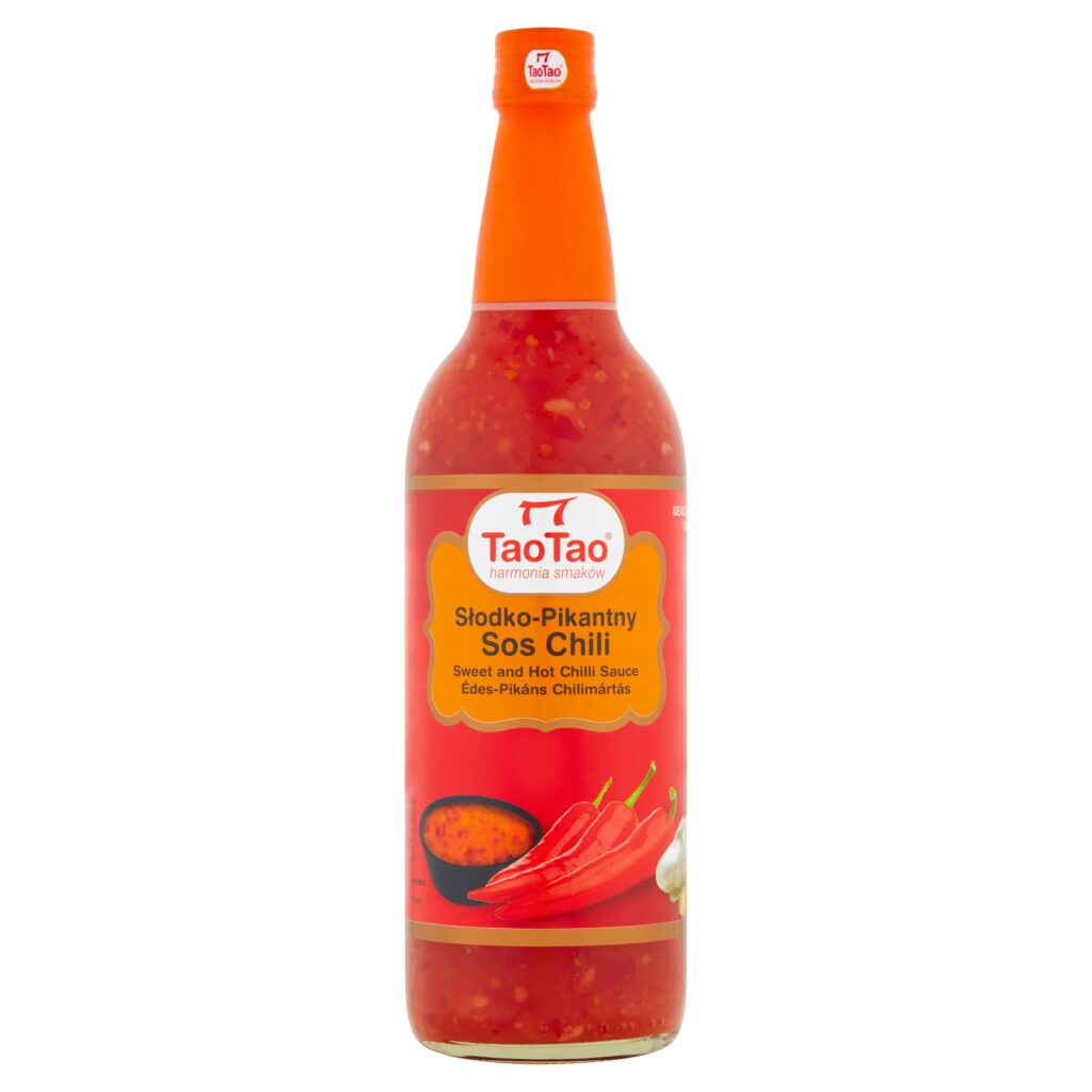 Butelka sosu chili Tao Tao Słodko-Pikantny Sweet and Hot Chilli Sauce 740 ml