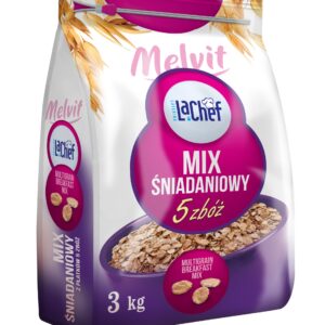 MELVIT La Chef MIX Śniadaniowy Mieszanka płatków 5-zbóż 3KG