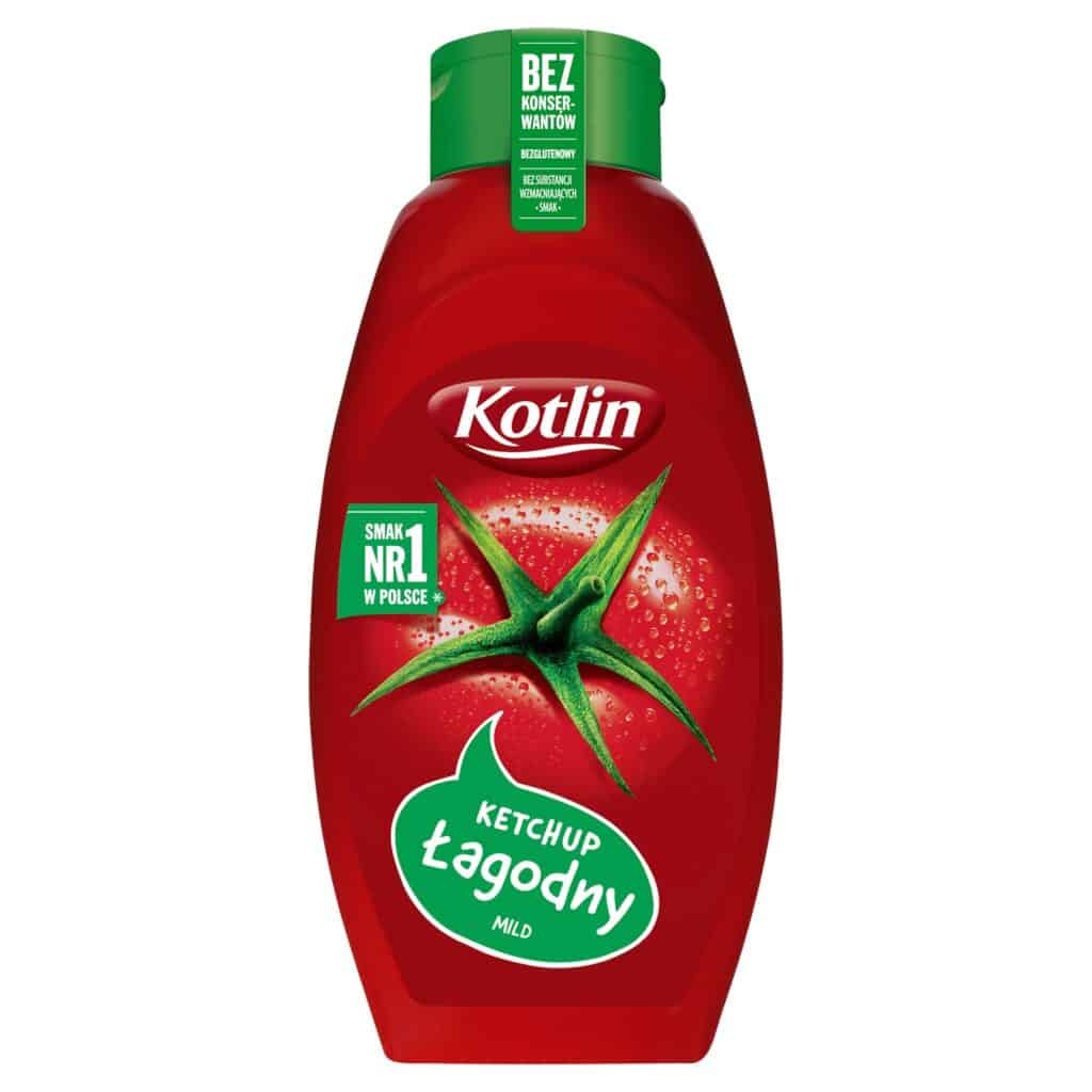 Duża butelka Kotlin Ketchup Łagodny 950 g