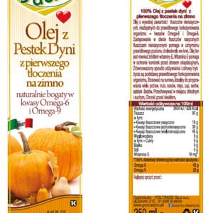 Olej z pestek dyni nierafinowany Goccia D'Oro 250 ml