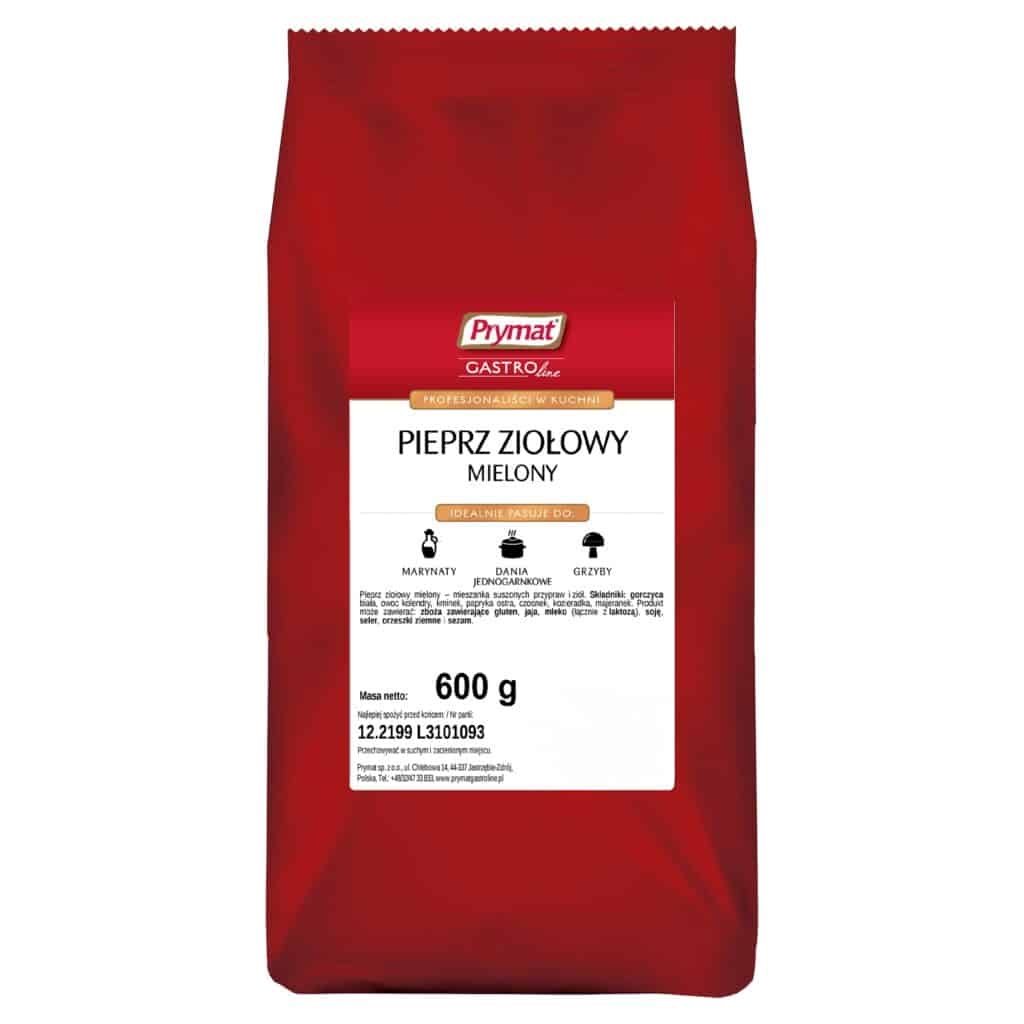 Opakowanie pieprzu ziołowego Prymat Gastroline 600 g