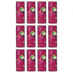 Zgrzewka dwunastu puszek wody kokosowej Quality Food z kolagenem i acai 320 ml