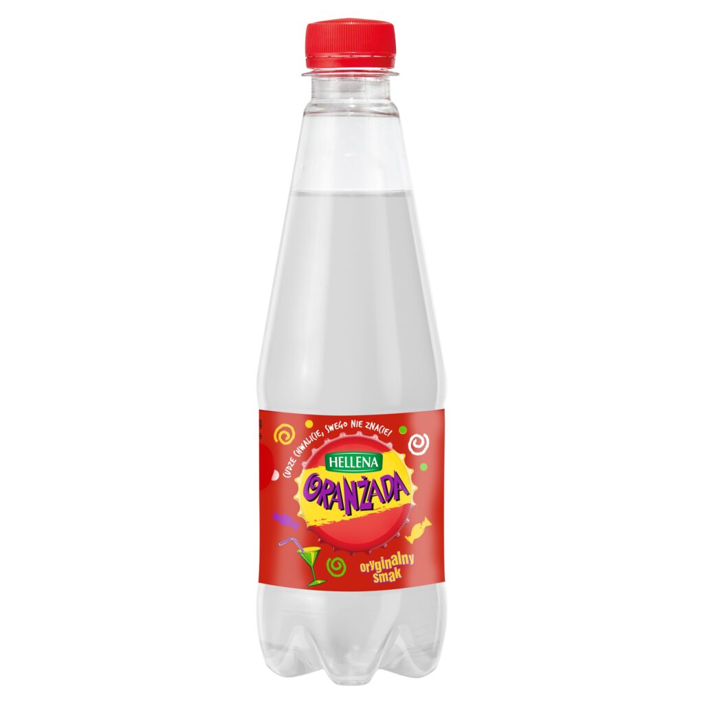 Zgrzewka napoju gazowanego Hellena Oranżada Biała 24 sztuki po 400 ml