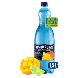 ŻYWIEC ZDRÓJ Mocny Gaz Gazowana Woda Smakowa Mango Limonka 1.5L ZGRZEWKA