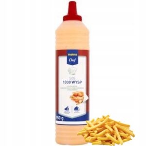 Butelka sosu 1000 Wysp Fanex Metro Chef o pojemności 950g