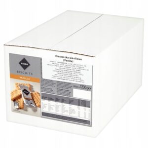 Ciastka do kawy Rioba Waniliowe pakowane pojedynczo 200szt 1.2kg