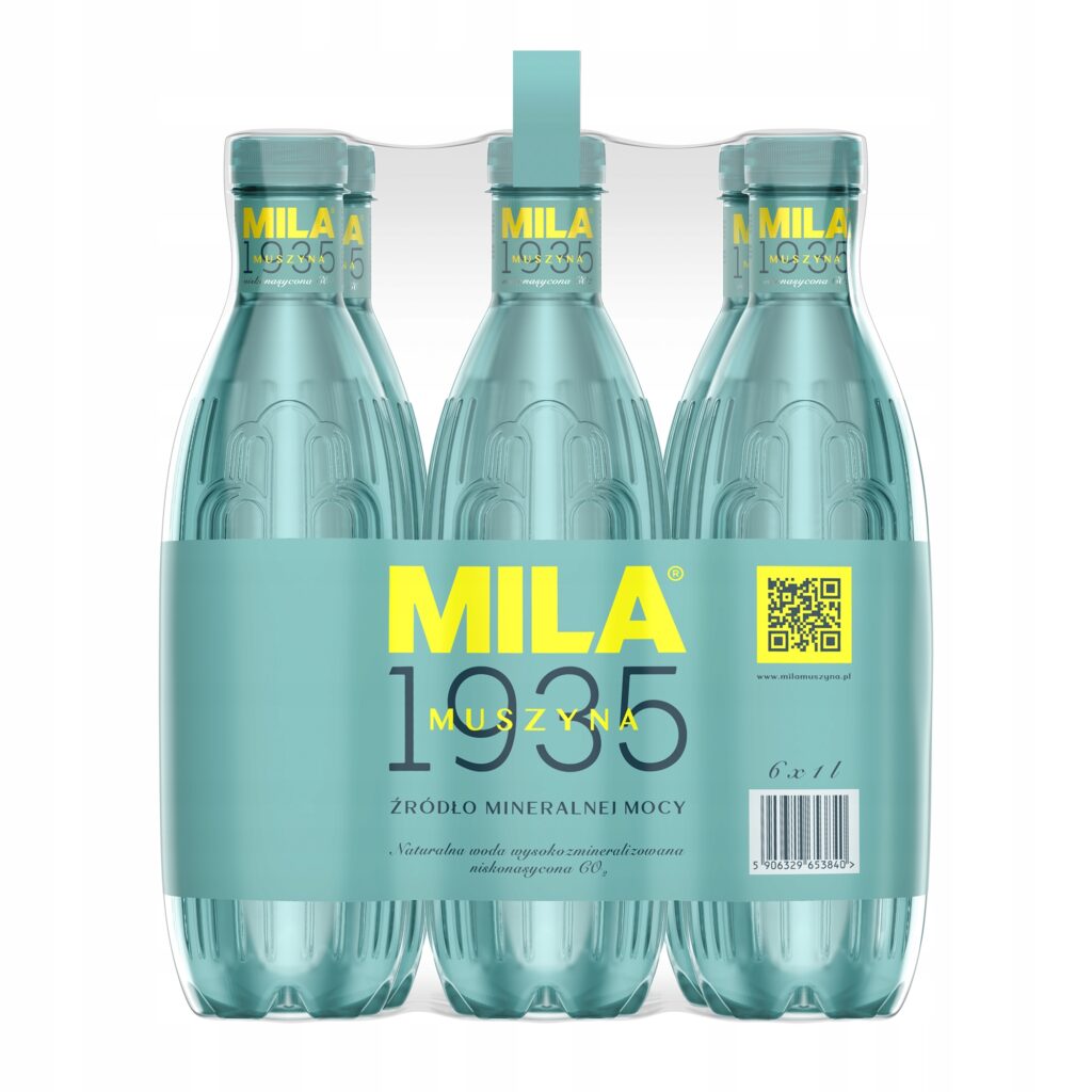 Zgrzewka 6 sztuk naturalnej wody mineralnej Mila Muszyna o pojemności 1 L