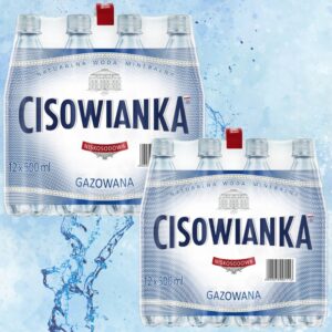 Zgrzewka 24 sztuk naturalnej wody mineralnej Cisowianka Gazowana 500ml