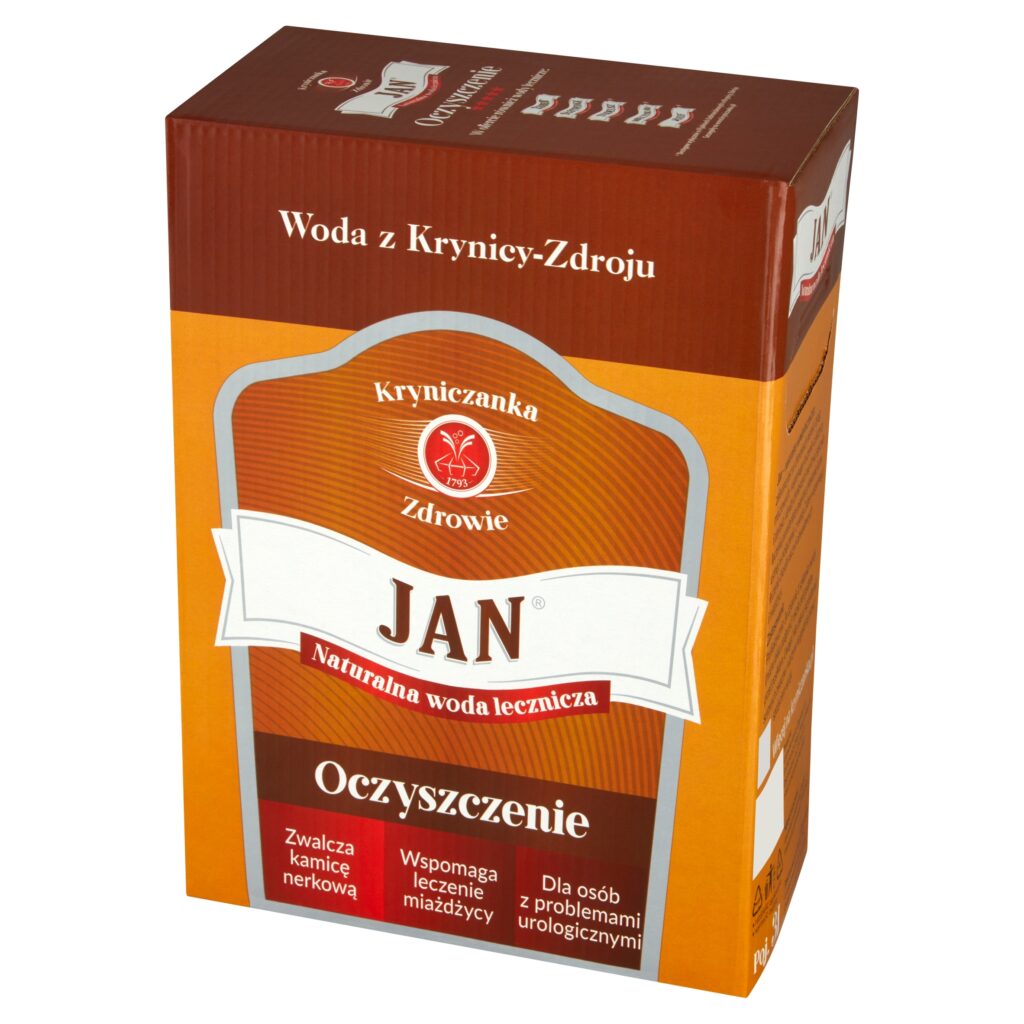 Woda mineralna Jan – trzy kartony po 3 l