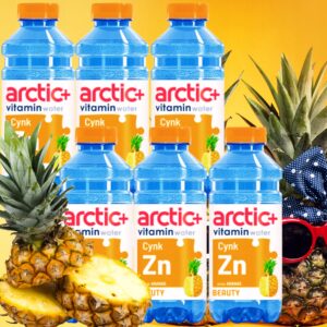Arctic+ Beauty Woda witaminowa z cynkiem o smaku ananasa 6 x 600 ml