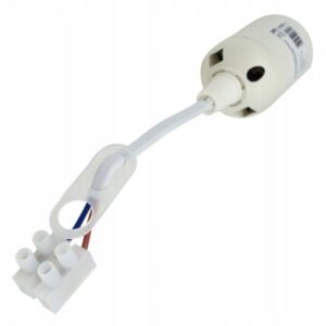 Oprawka Remontowa Budowlana do Żarówki E27 Biała Kabel Przewód 15cm