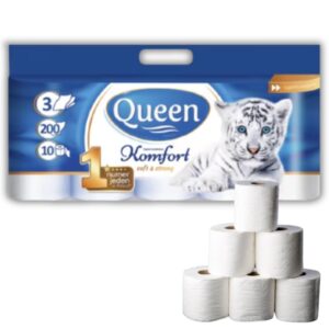 Papier toaletowy bezzapachowy Queen Komfort zgrzewka 20 szt