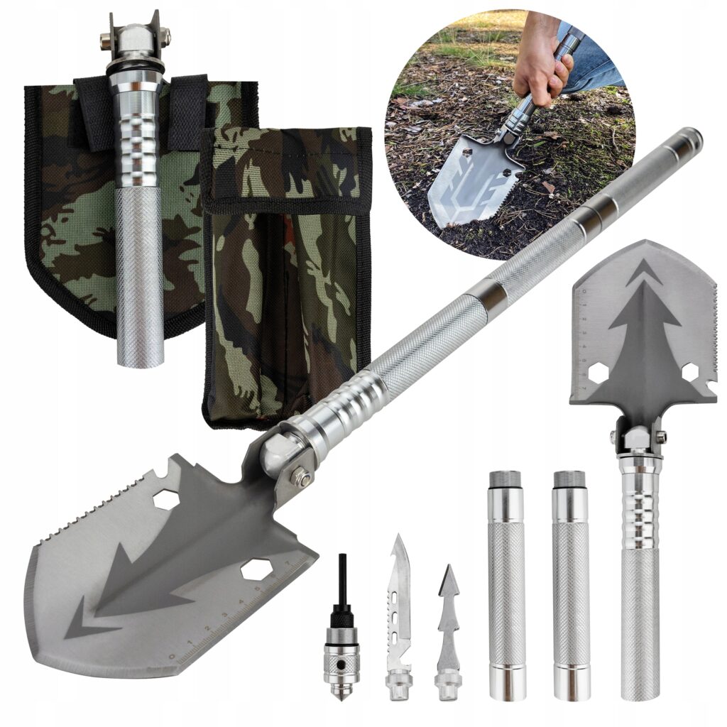 Składana saperka survivalowa multitool 18w1 z akcesoriami