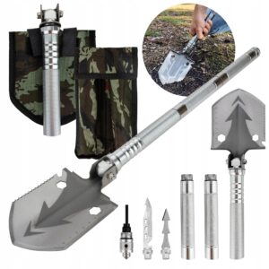 Składana saperka survivalowa multitool 18w1 z akcesoriami