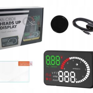 ZEGARY X6 HUD HEAD UP WYŚWIETLACZ PRĘDKOŚCI OBD2