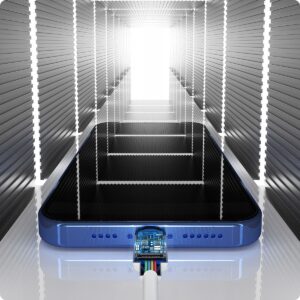 Biały kabel USB do Lightning Baseus o długości 1.5 metra z wtyczkami zabezpieczonymi przed uszkodzeniem