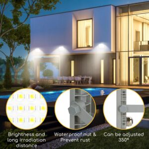 Szary naświetlacz halogen LED slim 200W o smukłej konstrukcji z widocznym panelem diod SMD