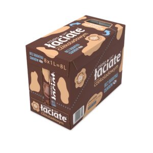 8x Mleko UHT Łaciate o smaku czekolady Czekoladowe Bez Cukru 1L