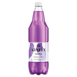 Zgrzewka 12 sztuk napoju gazowanego Kinley Purple Tonic o smaku smoczego owocu, guawy i hibiskusa w butelkach 1l