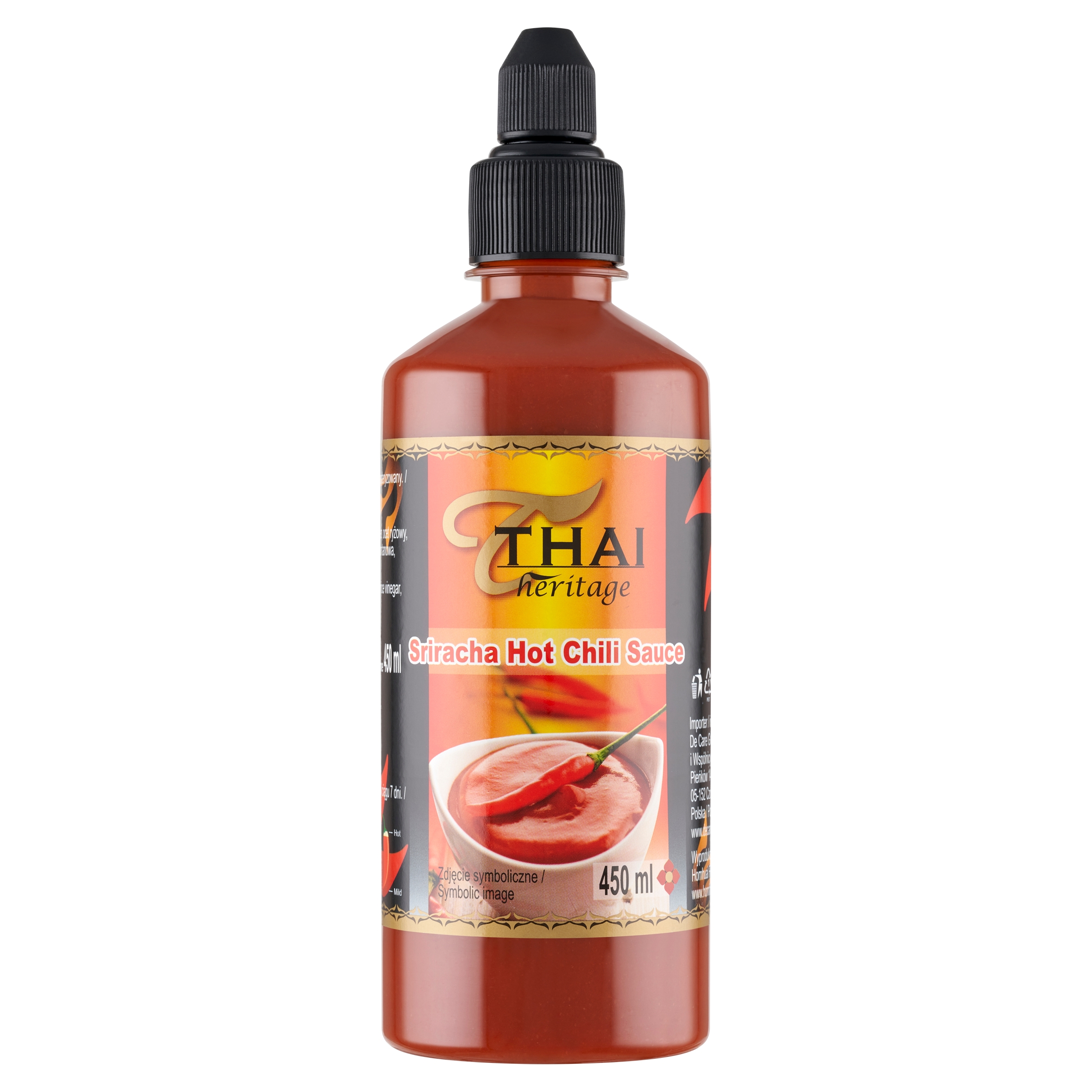 Sos Sriracha Thai Heritage HOT Chilli Ostry Tajski 450 ml - obrazek 2