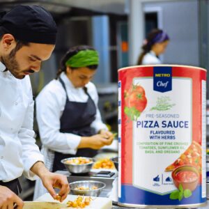 Duża puszka 4.1kg sosu do pizzy z ziołami marki Metro Chef