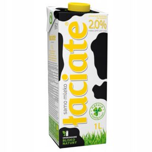 Mleko UHT Łaciate 2% 1L Mleko Krowie KARTON 12x Sztuk Zestaw