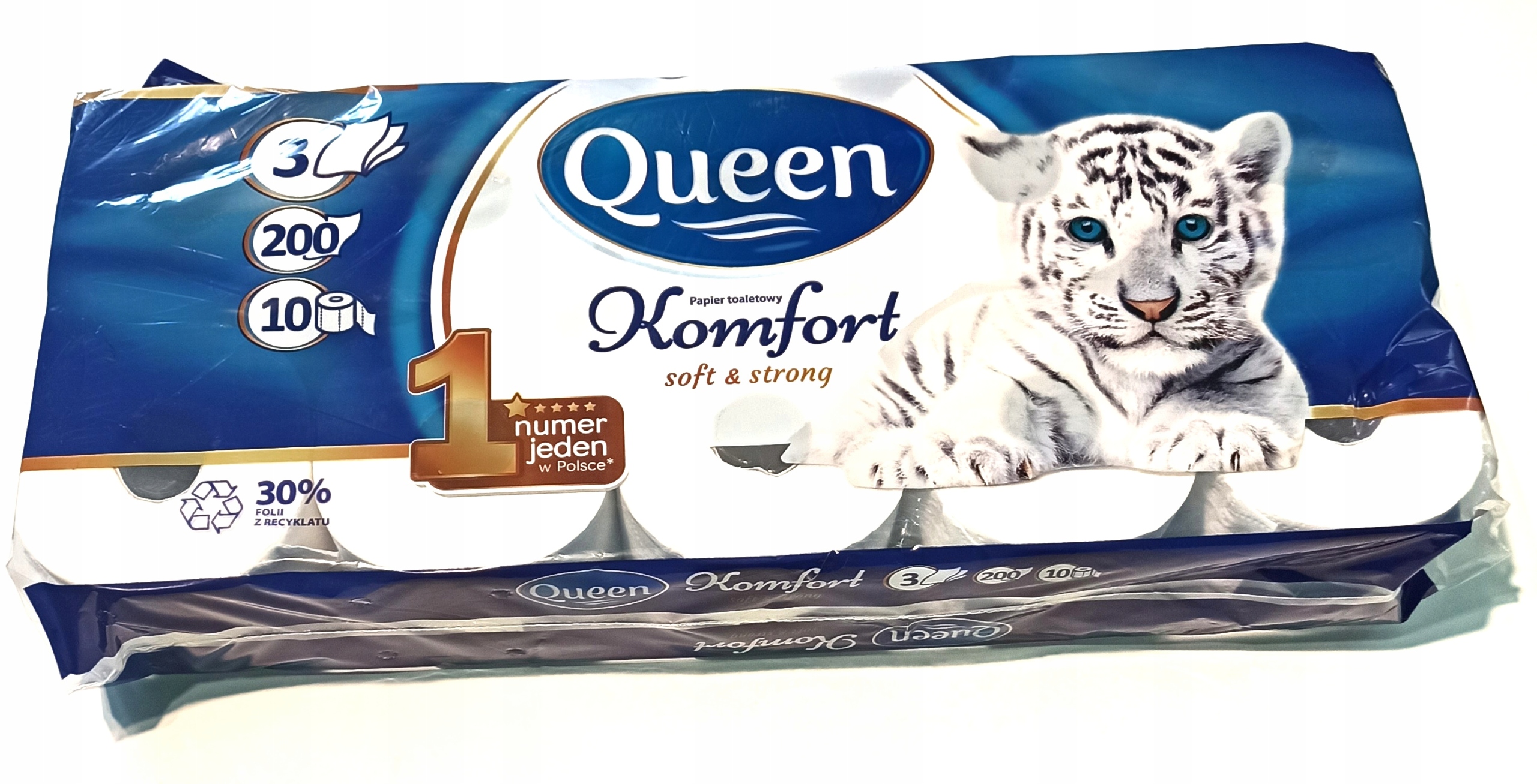 Papier toaletowy Queen Komfort 3 warstwowy bezzapachowy 20 rolek (2x10) - obrazek 4