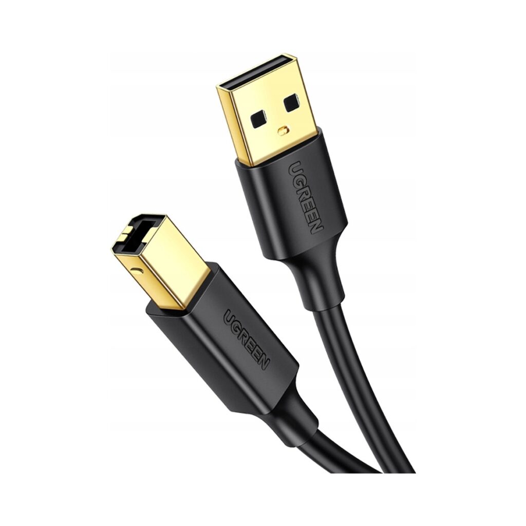 Czarny kabel USB Ugreen USB-A - USB-B 2 m