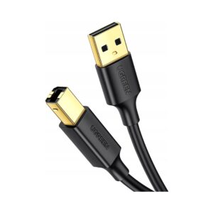 Czarny kabel USB Ugreen USB-A - USB-B 2 m