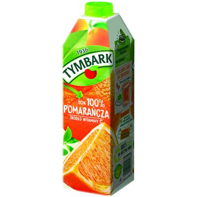 Zestaw butelek TYMBARK Sok 100% pomarańcza 6 x 1 l
