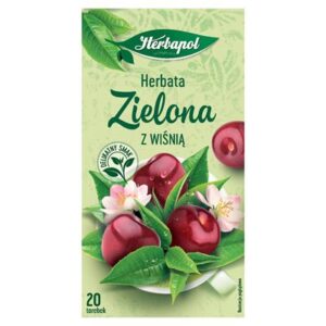 Opakowanie herbaty zielonej kwitnąca wiśnia Herbapol 20 torebek 30g